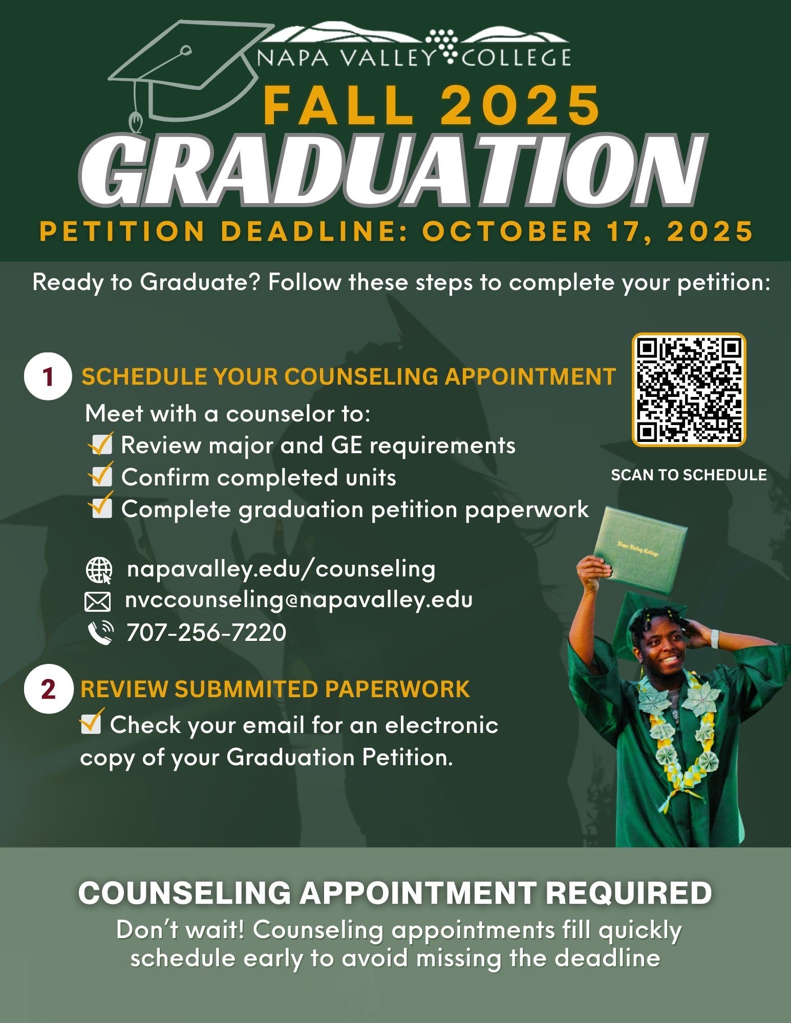 Graduation deadline flyer