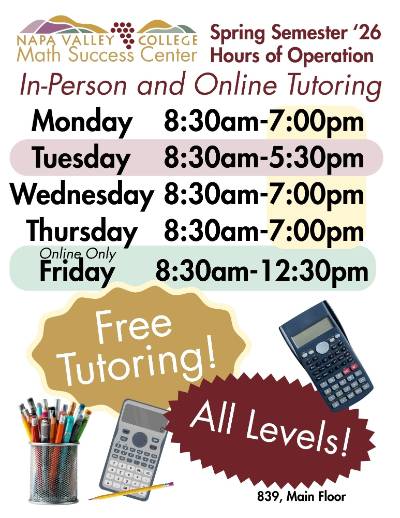 Hours of Operation Spring 2026