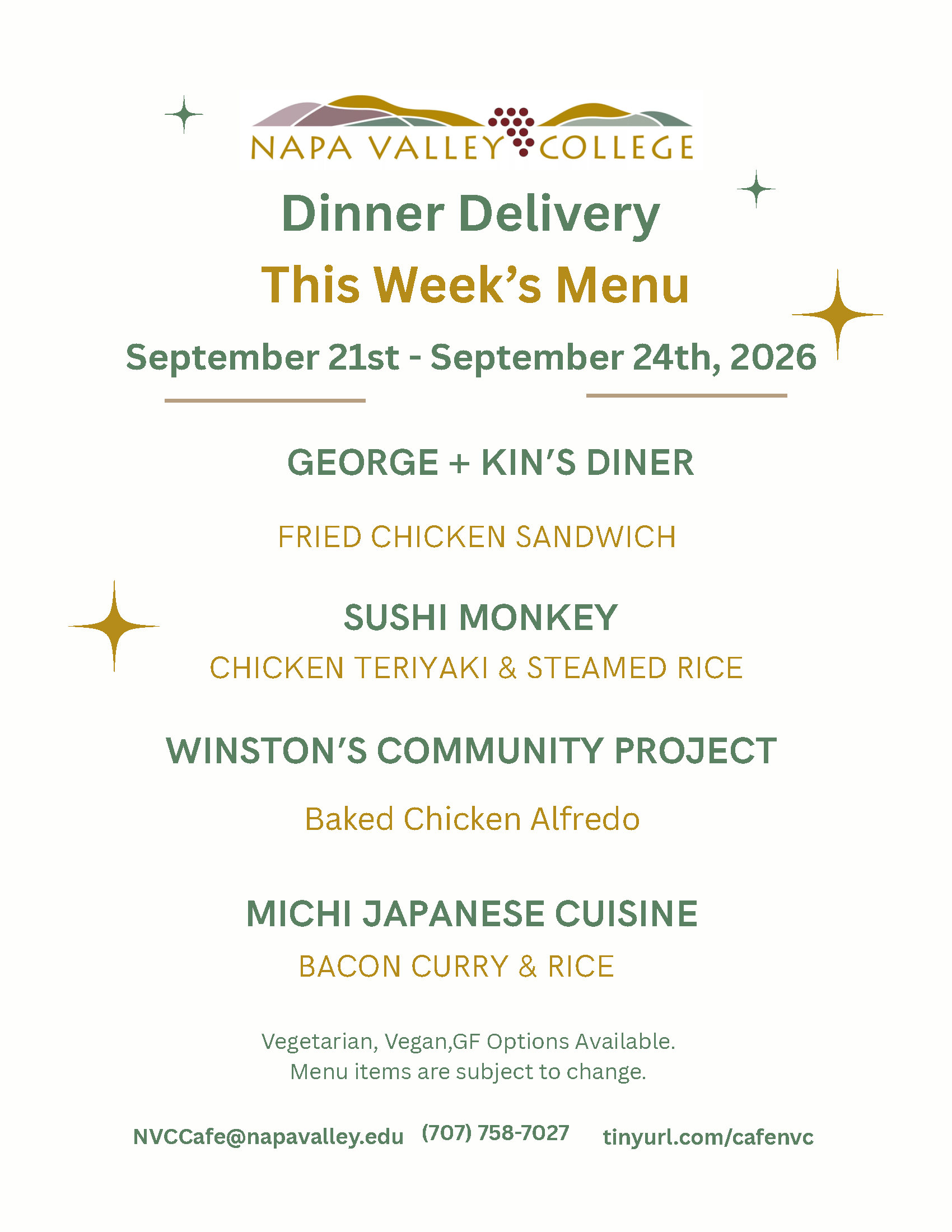 Menu 9.21-9.24