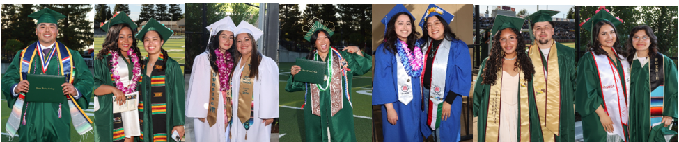 Grads with different color stoles