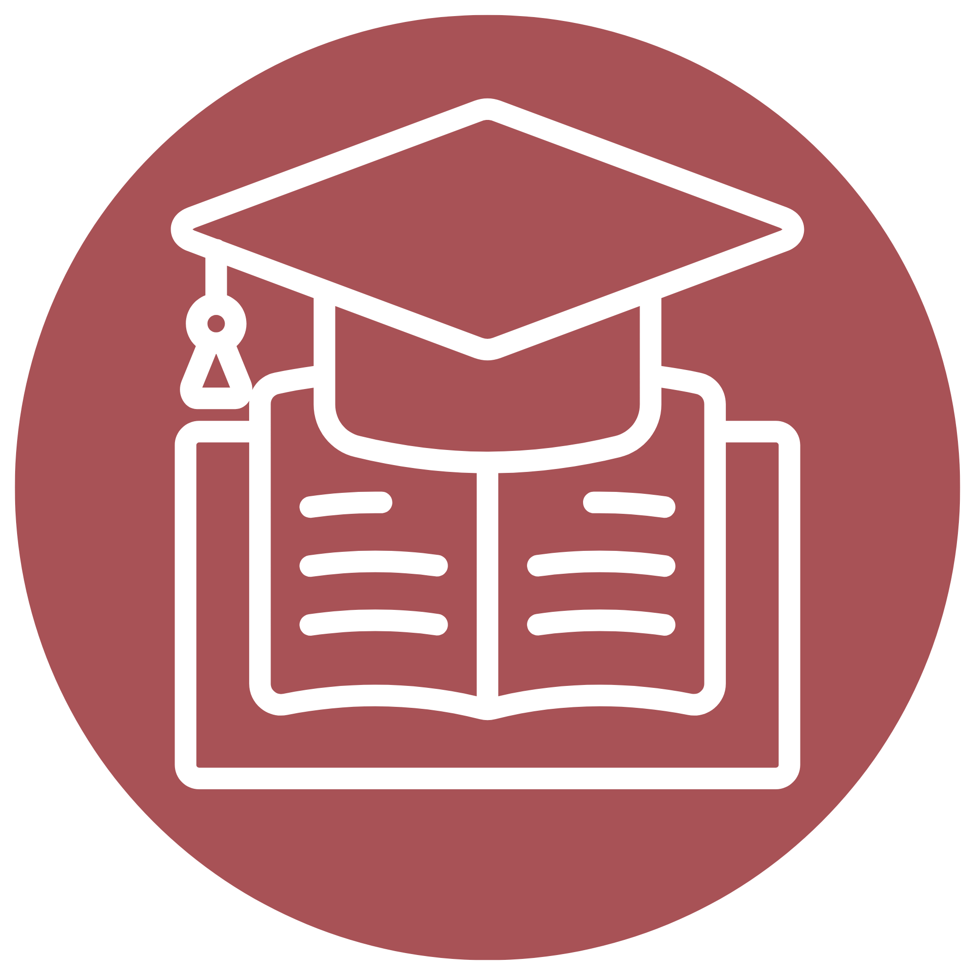 Graduation cap on top of open book